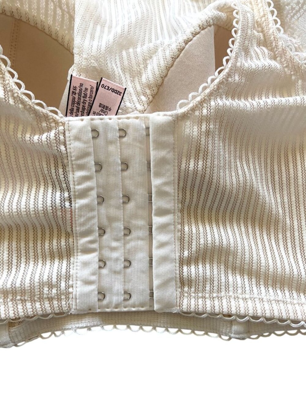 Victoria’s Secret Lace Bustier TopCream Size 32DD Coquette Boho Romantic Spring - Picture 9 of 12